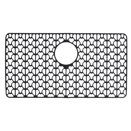 Estera de fregadero de silicona reutilizable, protector negro multifunción de platos 7