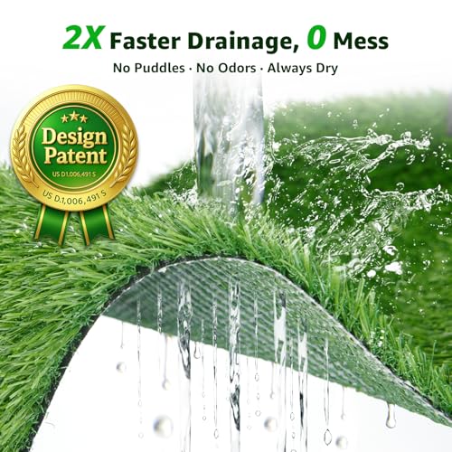 Image of Artificial Dog Grass Pee Pads 51.2 inchx26 inch 1 Pack, Fake Grass Potty Training