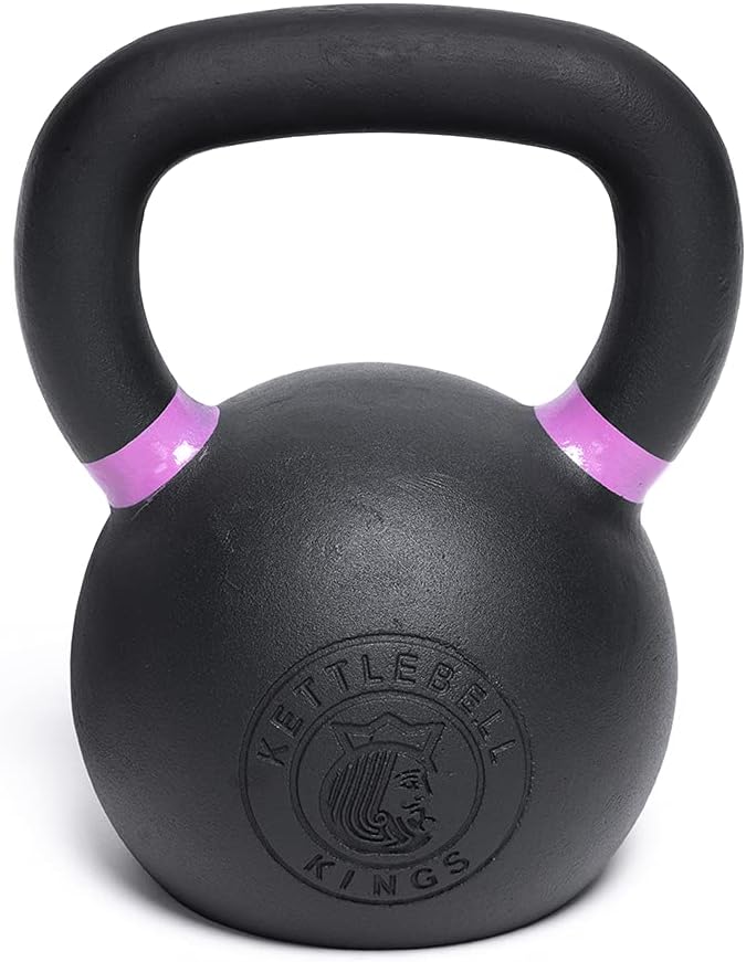 Kettlebell Kings Powder Coated Kettlebell Weights - 9-97 lb Strength Training Kettlebells for Men and Women - Hand Weights Workout Gym Equipment - Weights Set for Home Gym- New
