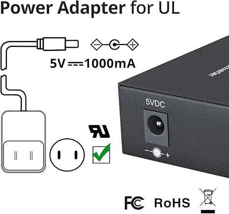 Ipolex 10G SFP+ to SFP+ Fiber Media Converter Kit, Fiber to RJ45 Adapter