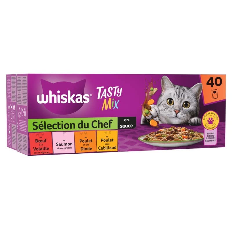 Sachets Fraîcheur Chat Adulte Tasty Mix : Repas en Sauce Riches en Nutriments