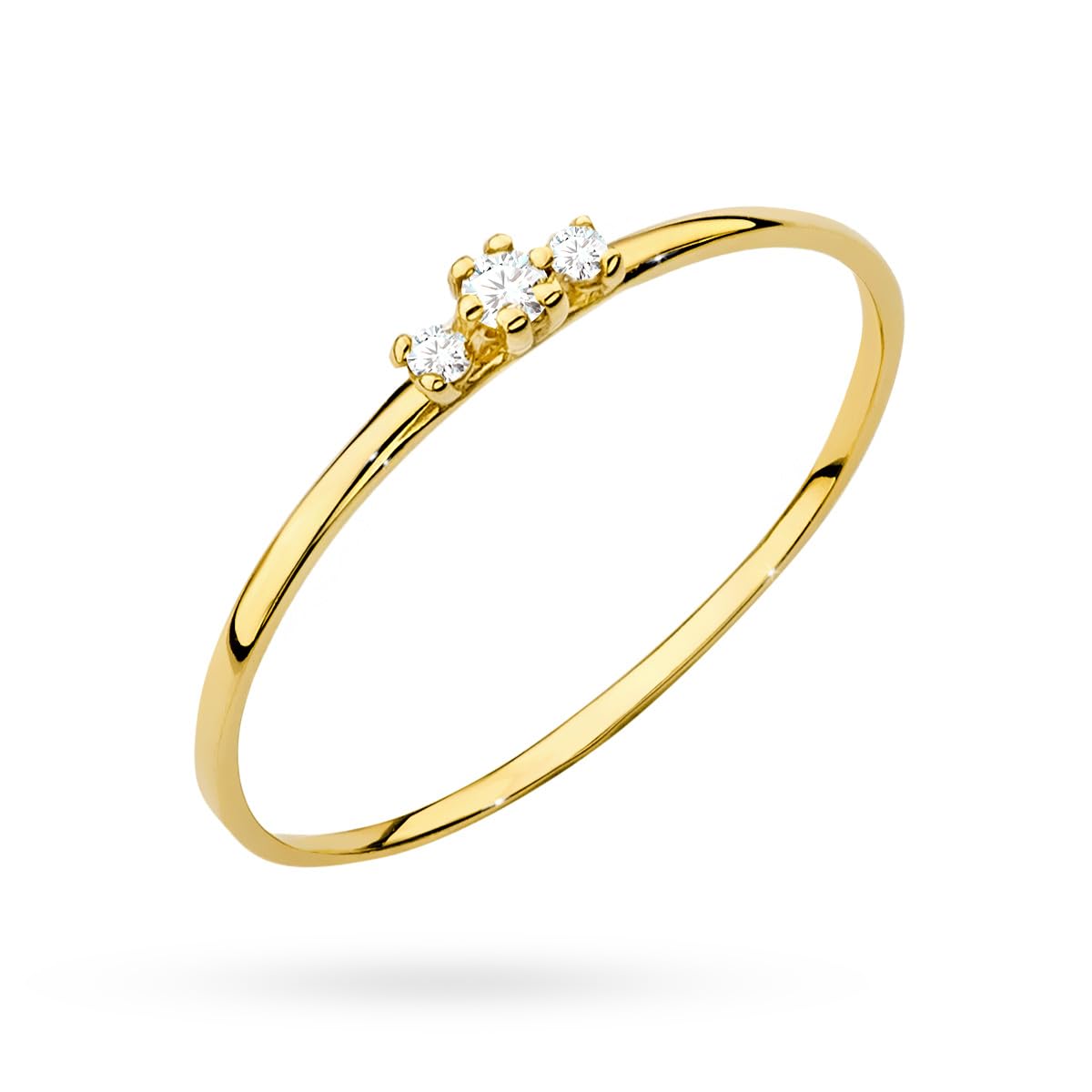 MARKO Ring Damen Gold mit Zirkonia – Echtgold Schmuckring Glitzer – Verlobungsring Damen Gold – Frauen Ringe Schmuck – Ästhetischer Love Everlasting - Anxiety