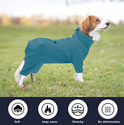 Cosy Fleece Coat for Dogs Full body Jacket with four leg, adjustable jumpsuit with zipper closure - Image 3