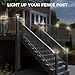 Peasur 4x4 Solar Post Cap Lights Outdoor with 3 Lighting Modes, 2 Packs LED Post Light Solar Powered Waterproof, Fence Deck Lights for 4×4/3.5×3.5 Wood/Vinyl Posts