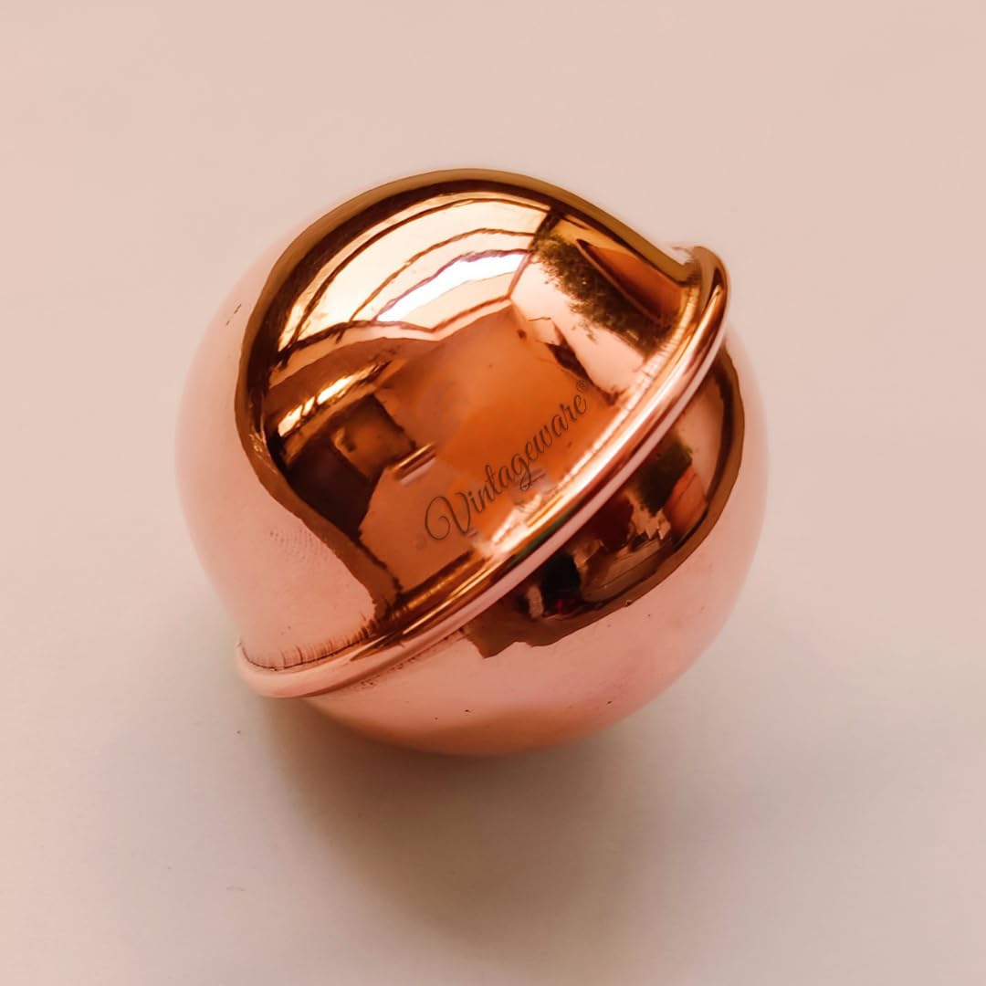 Vintageware® Copper Water Purifier Ball – 100% Pure Copper, Rose Gold Finish, Ayurvedic Mineral Infuser for Glass, Bottle, Jug & Tank – Reusable, Pack 1-image-5