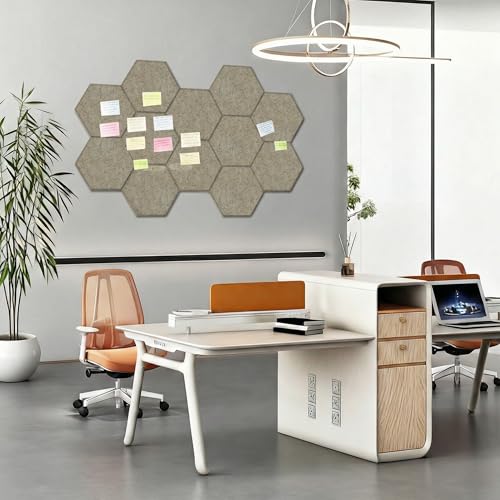 Image of Acoustic Panels, Magrowill 12-Pack Soundproof Wall Panels 14 X 12 X 0.4 Inches, Sound Absorbing Panels with Full Self-Adhesive, Interior Wall Decor Felt Tiles Board
