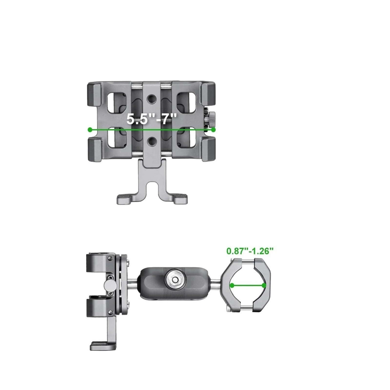 Generisch Fahrrad-Handyhalterung aus Aluminiumlegierung mit Vibrationsdämpfer