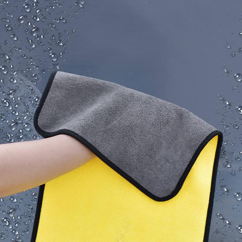 Image of Slyford 40 X 40 CM Microfiber Car Cleaning Cloth and Car Cleaning Glove, Super Absorbent and Perfect Cleaning for Bike, Car (Multi Colour) (1 pc car Cleaning Gloves & Micro Fiber Cloth)