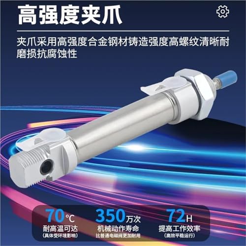Cylindre pneumatique rond robuste DSNU en acier inoxydable premium - 5