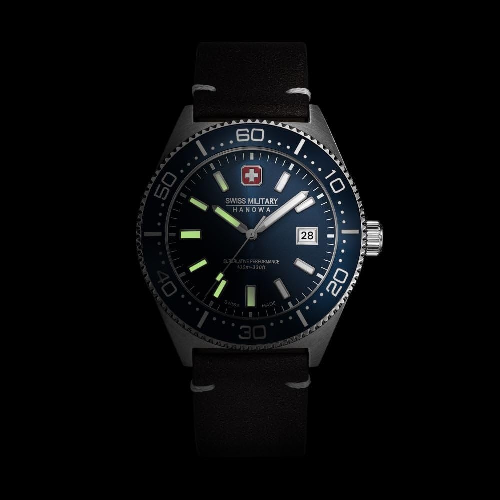 Swiss Military Hanowa Nomad SMWGB0004902-SET Męski zegarek analogowy z niebieską tarczą