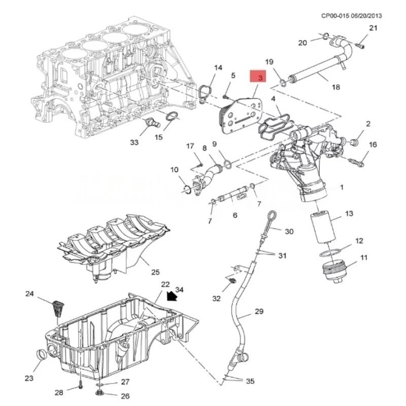 Guarnizione coperchio punterie motore 10 Set 55355603 5650833 55571687 Kit Di Riparazione Radiatore Olio Motore Guarnizioni Tenuta Per Chevy Per AVEO Per CRUZE