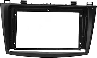 Car Stereo Dash Radio Fascia Kit 9in Car Navigation Panel Frame Black Stereo Dash Fascia Installation Trim Panel Frame for 3 2010‑2013