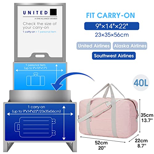 For United Airlines Foldable Carry On Bag 22x14x9 Travel