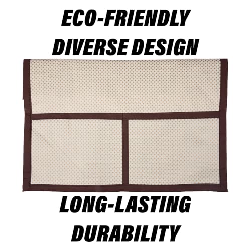 Image of Kuber Industries Oven Top Cover | Microwave Oven Top Cover | Microwave Cover with 4 Utility Pockets | Oven Cover for Kitchen Decor | Dot Design Oven Top Cover | 50 LTR | Golden