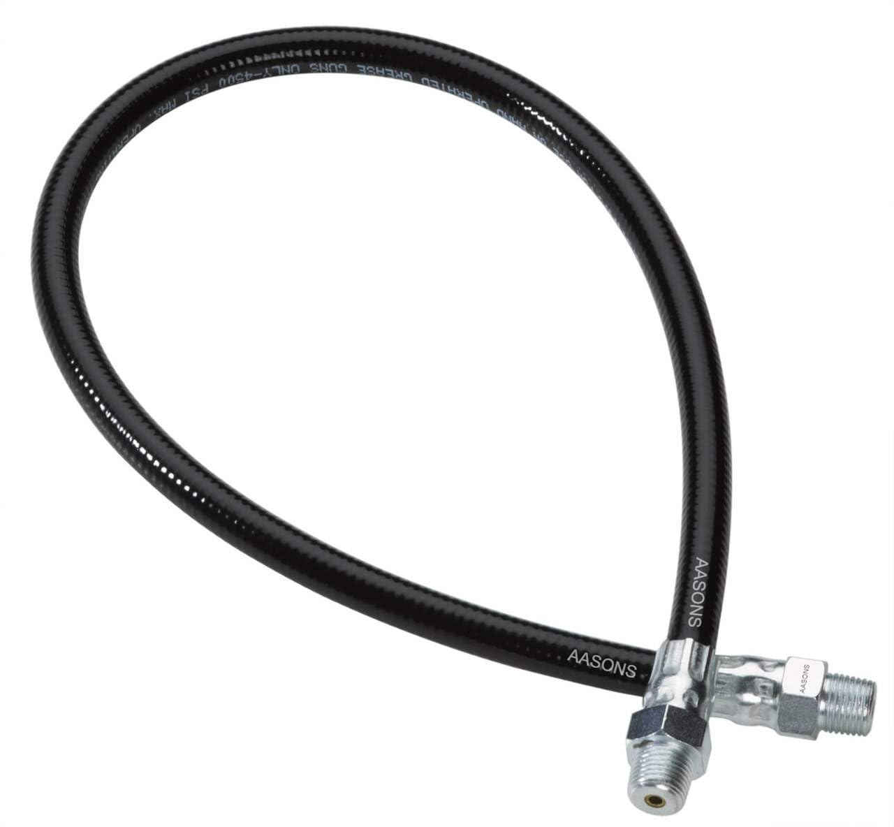AASONS 24" Grease Gun Hose With Zinc Plated Steel End Connection | Use In Tight Spaces With Hand Grease Gun | Highly Flexible | Thermoplastic Construction | 4500 PSI (Pack Of 1)-image-40
