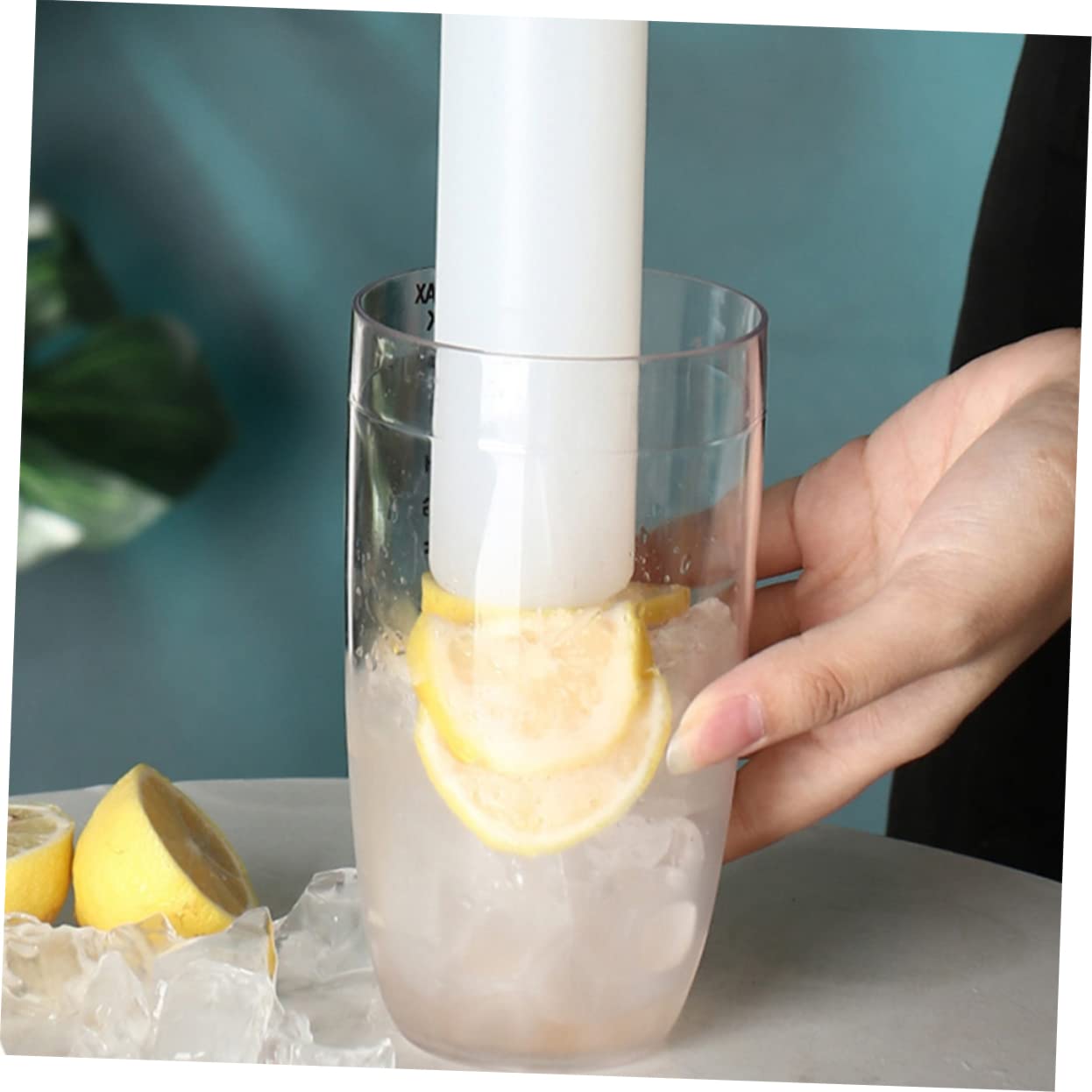 GRIRIW Cocktail Muddler Ice Crusher Stick Fruit Crusher Drink Muddler Lemon Press Stick Bar Muddler Mojito Drinking Stirring Rod Wine Stirrer Ice Hammer Drinks Plastic Mojito Muddler