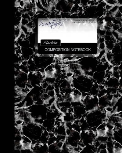 Marble Composition Notebook: College Ruled Writer’s Notebook for School / Teacher / Office / Student [ Perfect Bound * Large * Black & White ] (Composition Books - Contemporary Design)