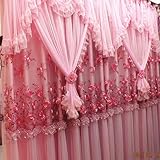 Photo Gallery bandezid rosa blackout tenda per ragazze ragazzo,floreale tulle doppio strato partizione tende,principessa tende romantiche per camera da letto,2 pannelli-rosa. 400x270cm(157x106inch) 2panels Photo Gallery bandezid rosa blackout tenda per ragazze ragazzo,floreale tulle doppio strato partizione tende,principessa tende romantiche per camera da letto,2 pannelli-rosa. 400x270cm(157x106inch) 2panels