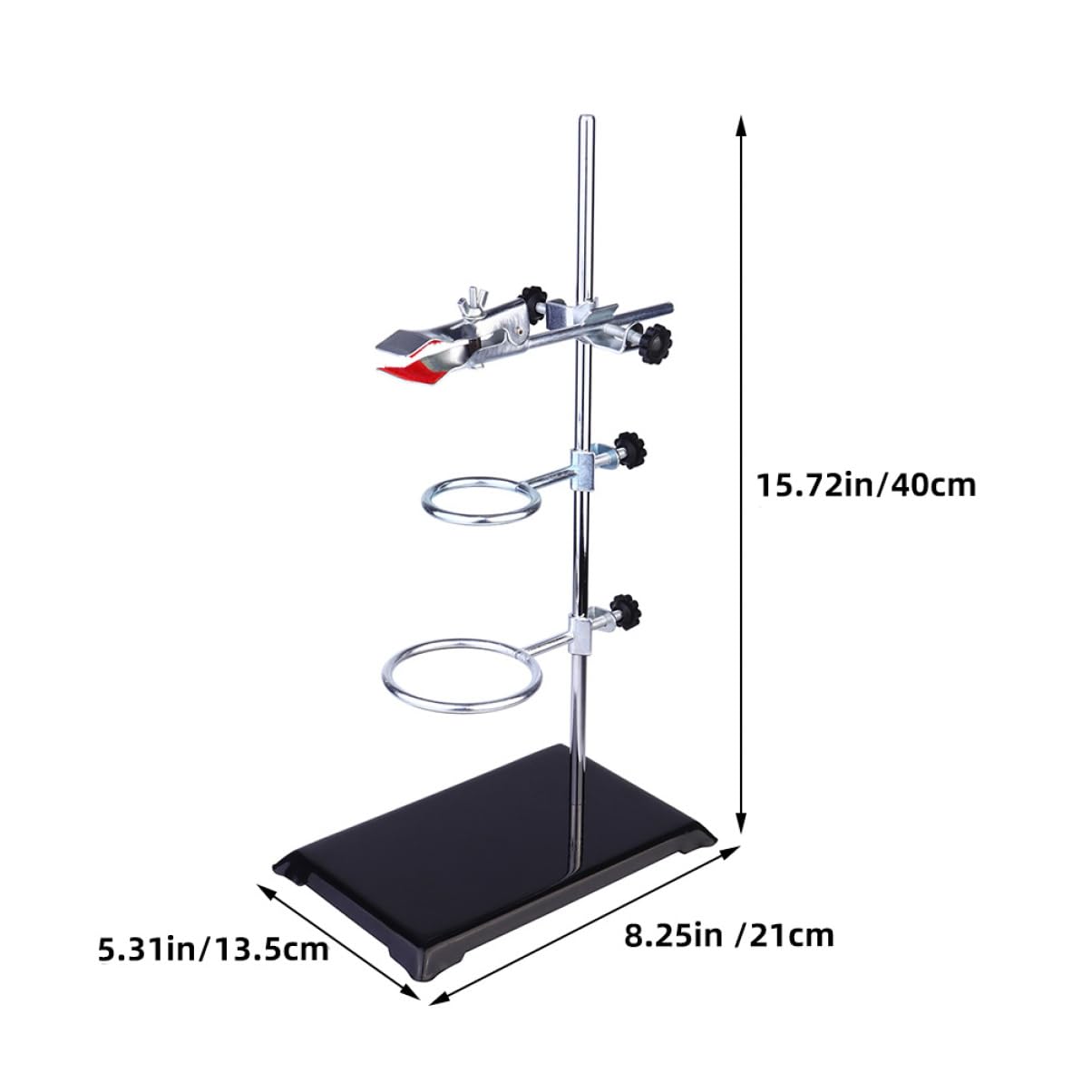 Laborständer Satz 40cm aus Edelstahl und Eisen für Chemie