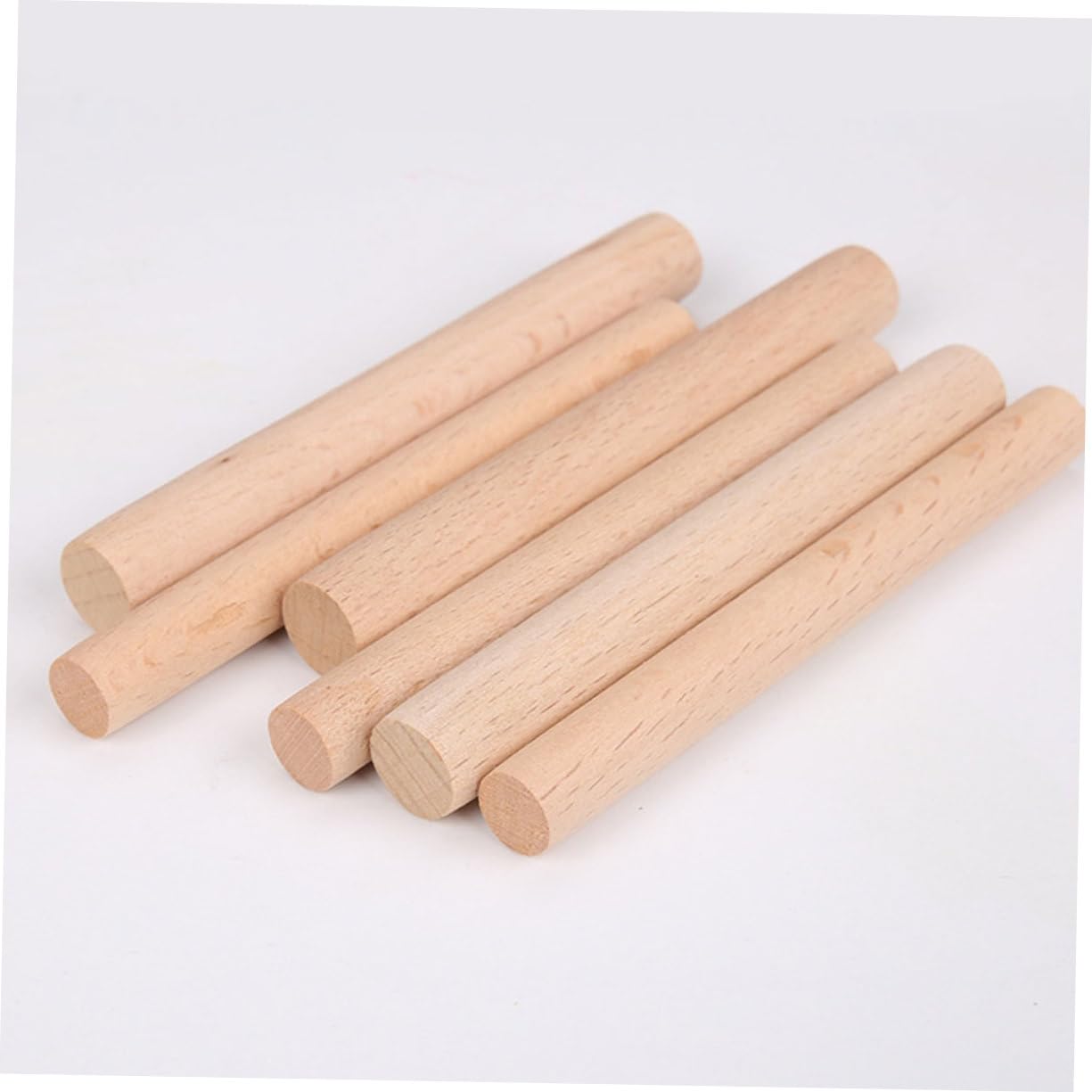 CIMAXIC 20Pcs Solid Beech Wooden Round Sticks for DIY Crafts Woodworking and Model Building Durable Crafting Material