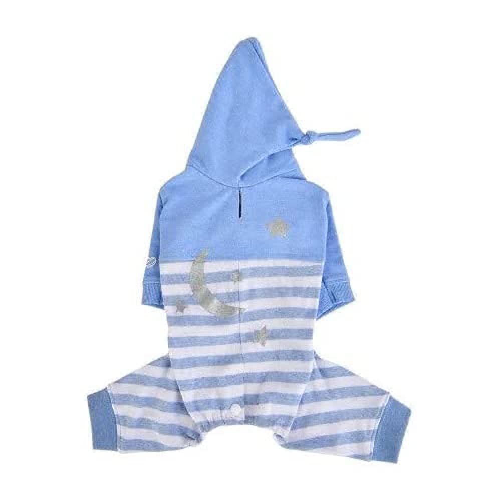 Pinkaholic NATA-OP7573-MB-L Aerglo Blue Dog Jumpsuit Large