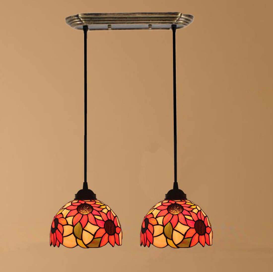 METTEOR Tiffany Style Chandeliers Pendant Hanging Light With 8 Inch Shade For Dining Room And Living Room (D2)