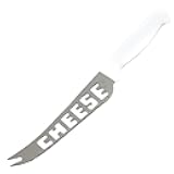 Classic Stainless Steel Blade Cheese Knife with Plastic Handle, 9.5 inch blade, White