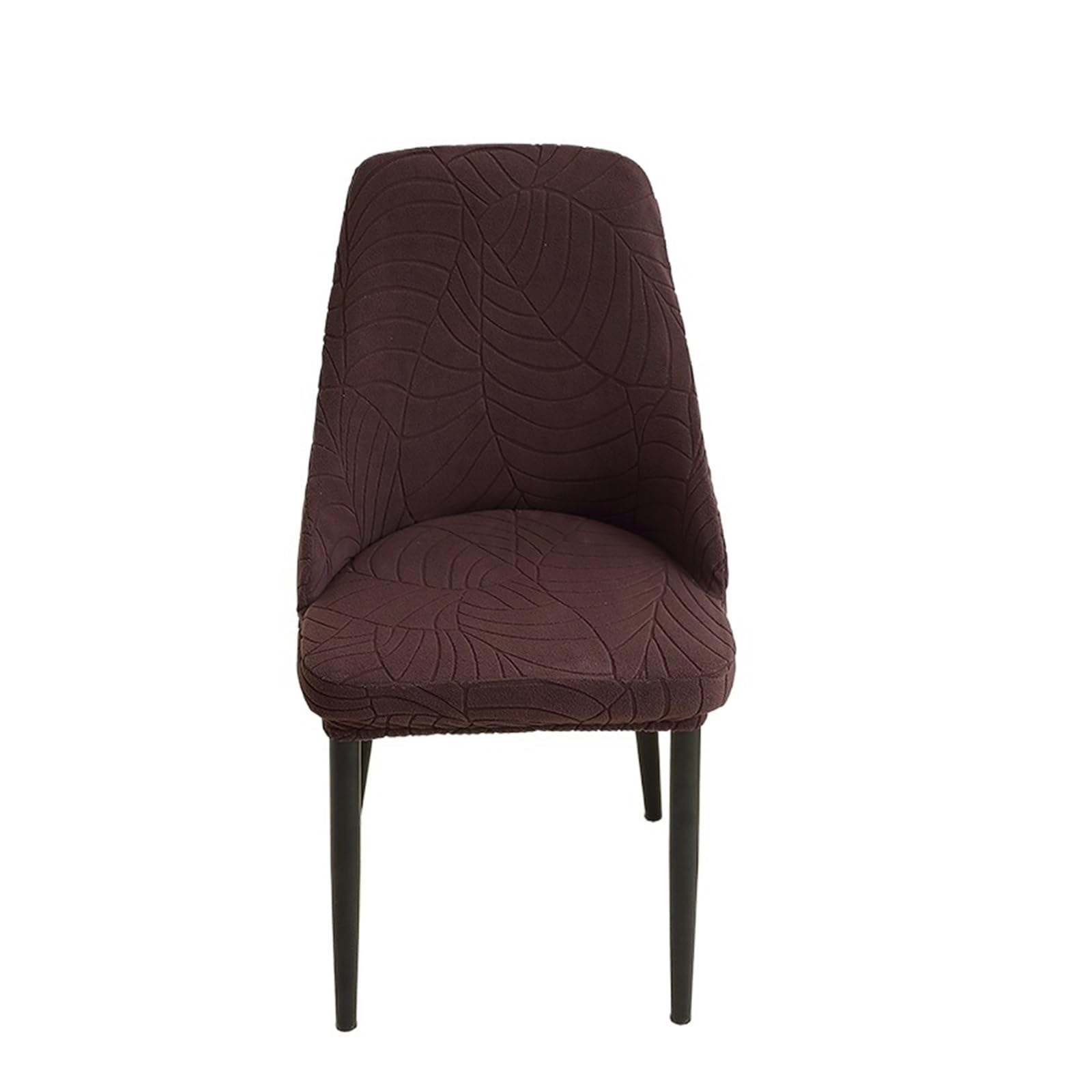 CIOPLJHKL Stretch Small Armchair Cover Leaf Jacquard Dining Chair Slipcover All-inclusive Curved Protector For Party Home 1/2/4/6Pcs for Hotel, Banquet(A7 Chair cover,1pc)