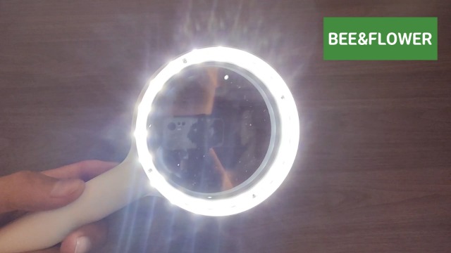 Lente d'ingrandimento 10X con luce e morsetto, 3 modalità colore, 10