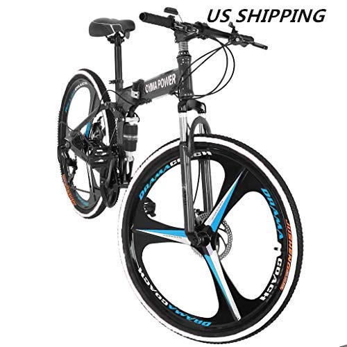 Folding Mountain Bike,Alonea 21 Speed 6 Spoke 26 in Shining SYS Double Disc