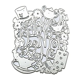 Ecmqs Stanzschablone Buchstaben Blumenrahmen Metall Schneiden