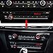 Xotic Tech AC Control Radio Volume Knob Switch Button Ring Covers Trim Compatible with BMW X5 2014-2018, X6 2015–2019 F15 F16 (Red) - 3pcs