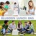 Bluboon Lunch Bag for Women Men Cute Corduroy Lunch Tote Bags Reusable Insulated Lunch Box Large Capacity Reusable Insulated Cooler for Work Picnic or Travel