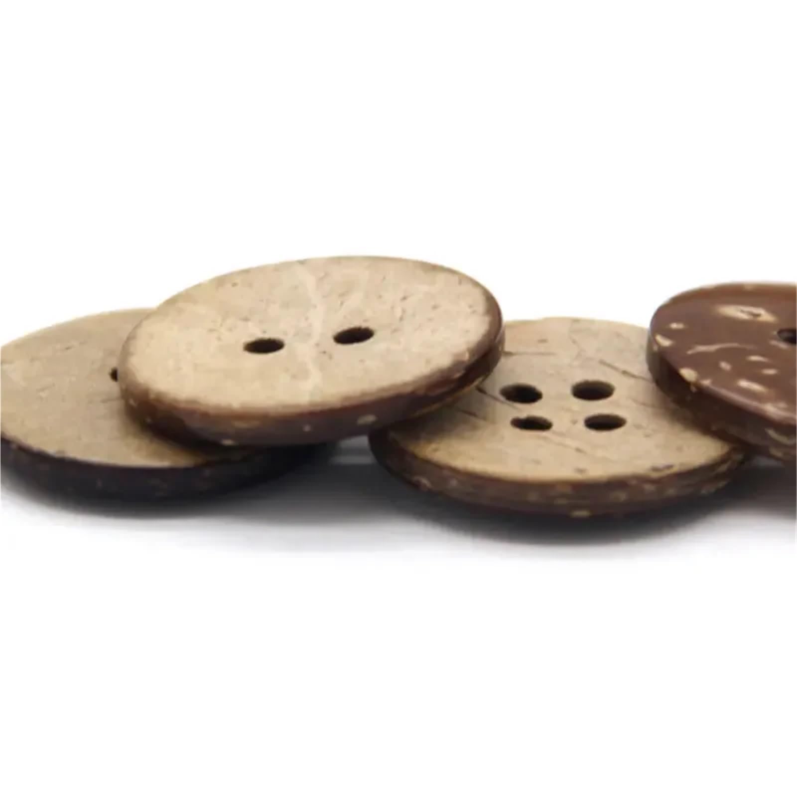 50szt. Guziki Naturalne Drewniane Kokosowe Guziki Do Szycia Do Dekoracji Ubrań Scrapbooking Drewno DIY Rzemiosło Akcesoria(2 Holes (Waxing)30mm 50pcs)