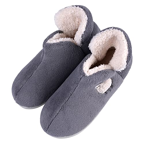 Tofern Chaussons Femme Hiver Pantoufle Maison Mémoire Mousse Chaude Confort Peluche Chaussons Antidérapantes Chaussures D'Intérieur Cover