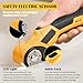 Cordless Electric Scissors,Type-C Rechargeable Cardboard Cutter with Safety Lock and LED Light,Power Rotary Cutter for Fabric,Cardboard,Carpet,Cra... & Plastic,Electric Box Cutter