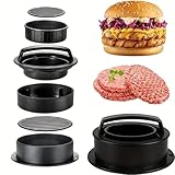 Equivira Burger Press Patty Maker, 3-in-1 Non Stick Stuffed Burger Mold for Stuffed Burgers, Sliders, Veggie Beef Burger, Kitchen Barbecue Tool Grilling Accessories