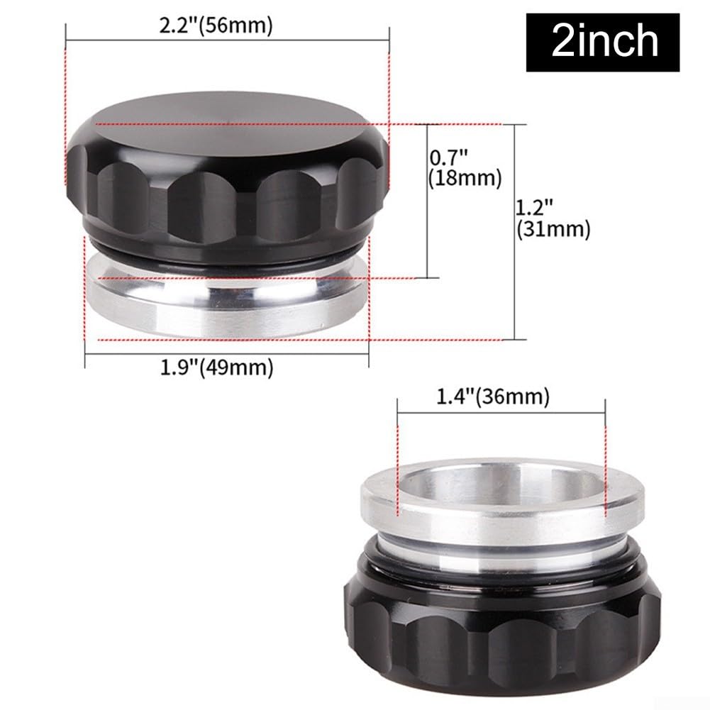 Collo di riempimento in alluminio da saldare nero 5,08 cm per serbatoio olio carburante acqua