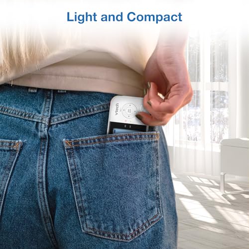 vtech vm819 baby monitor with camera and audio 28 screen portable baby camera night vision 2-way audio temperature sensor and lullabies secure transmission no wifi ideal for babyelderlypet