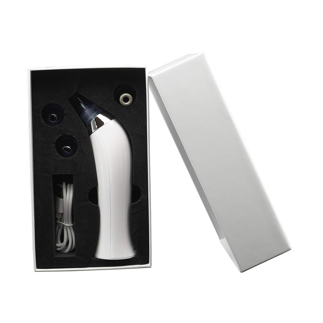 UP TO TOE Portable Electric Comedone Suction Beauty Device for Pore Cleanser with 4 Probes, White, (Model: CS-320)