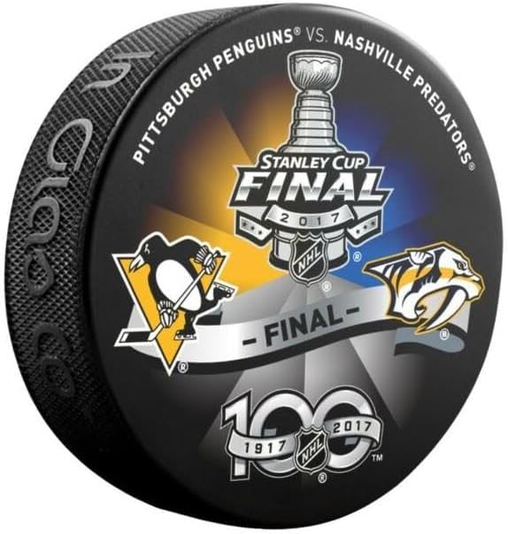 2017 Stanley Cup Final Penguins vs Predators Official NHL Hockey Puck - Hockey Cards