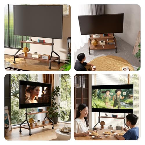 Soporte TV móvil para 32-75 pulgadas con ruedas ajustable miniatura 7