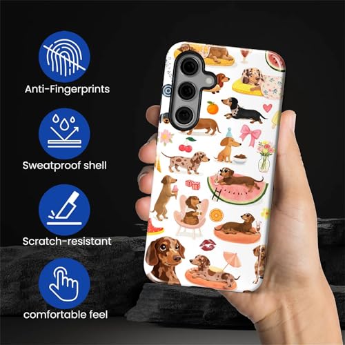 Coque Samsung S25 Plus antichoc TPU souple polycarbonate rigide teckel rigolo - 5