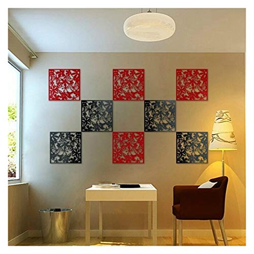 Paravent de séparation au design ajouré fleur et oiseau pour la maison - 4
