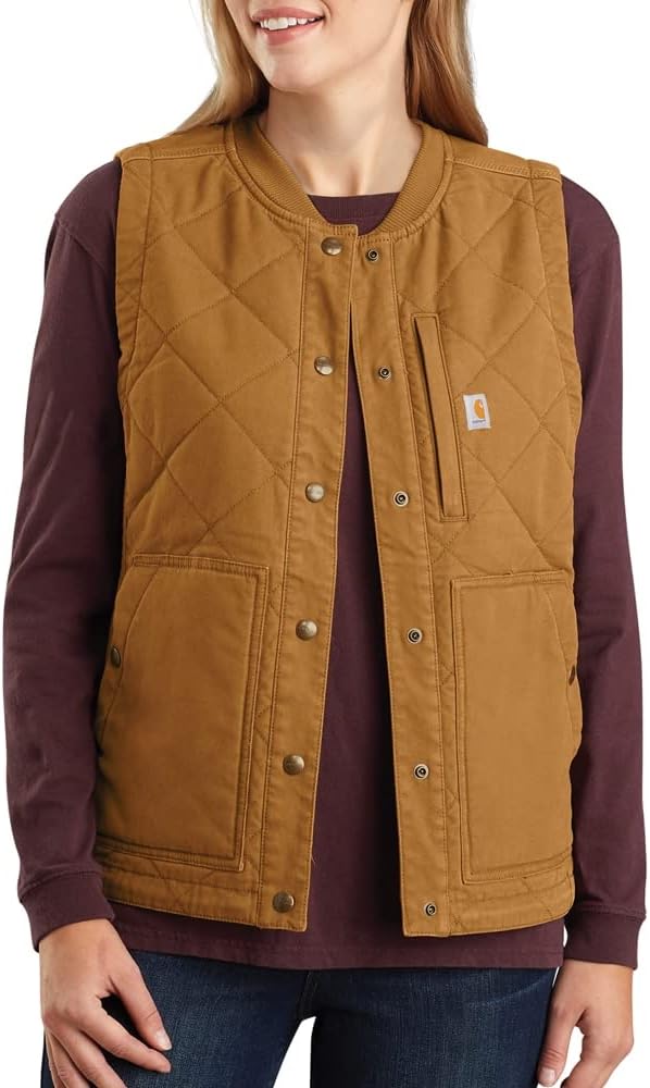 Carhartt Women's 104423 Women's Rugged Flex® Canvas Rib Collar Vest
