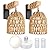 Espossi Battery Operated Wall Sconce, Rattan Wall Sconces Battery Operated Set of 2, Boho Battery Wall Sconce with Remote Control, Wireless Wall Sconce for Bedroom, Living Room, Entryway