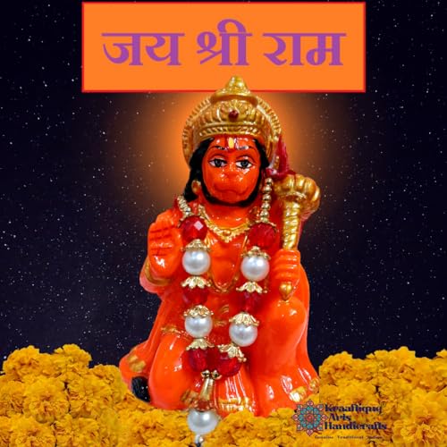 Image of Hanuman Ji Idol for Pooja Room & Home Decor | Bajrangbali Murti with Gada | Resin Statue for Temple, Office & Car Dashboard | Spiritual Gift Item (8 cm)