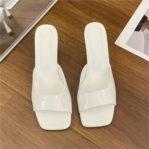Kitten Heels Women High Heel Sandals Summer Square Toe Open Elegant Casual Comfortable4