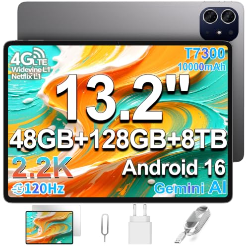 TECLAST ArtPad Tablet 13.2 Zoll 2.2K 120Hz Display, Gaming Tablets Android 16, T7300 2.2GHz Octa-Core, 10000mAh/18W PD… – Ansicht 1