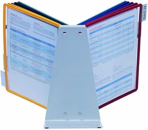 Durable Tisch-Sichttafelsystem (Vario Table 10, mit 10 Sichttafeln A4) mehrfarbig, 557000